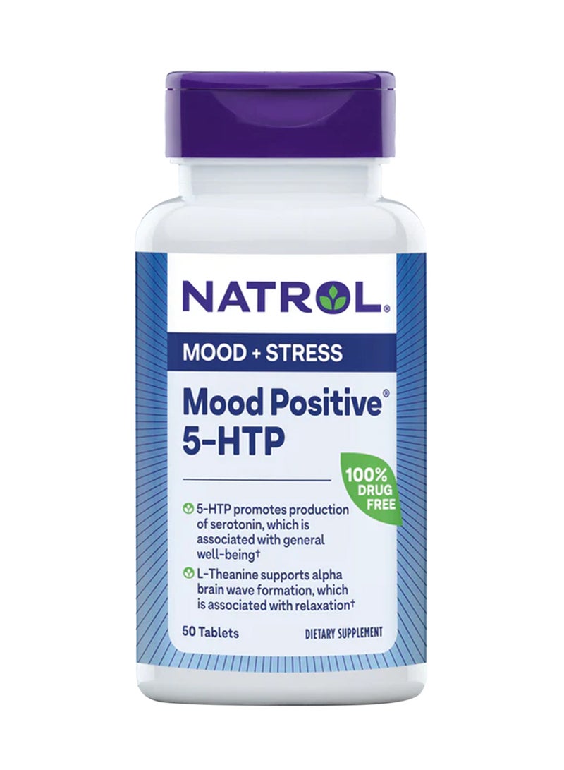 Natrol 5-HTP Mood And Stress Dietary Supplement - 50 Tablets - Image 1